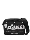 Alexander Mcqueen Logo-print Messenger Bag In Black