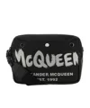 Alexander Mcqueen Logo-print Messenger Bag In Black