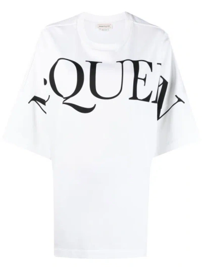 Alexander Mcqueen Logo-print Oversized T-shirt In White