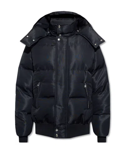 Alexander Mcqueen Logo-print Padded Puffer Jacket In Black