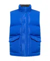 Alexander Mcqueen Man Down Jacket Bright Blue Size 40 Polyester In Blue