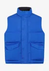 Alexander Mcqueen Man Down Jacket Bright Blue Size 40 Polyester In Blue