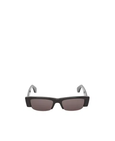 Alexander Mcqueen Logo-print Rectangle-shape Sunglasses In Brown