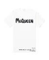 Alexander Mcqueen Mcqueen Grafitti Logo Cotton T-shirt In White