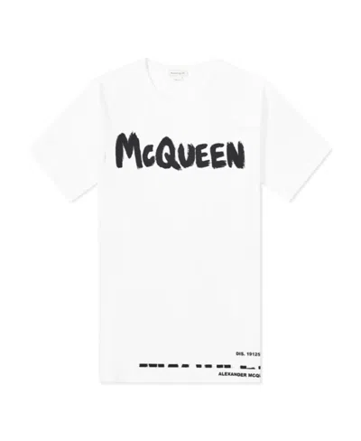 ALEXANDER MCQUEEN ALEXANDER MCQUEEN LOGO PRINTED CREWNECK T-SHIRT