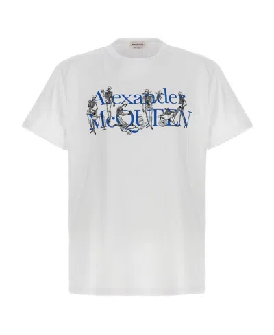 ALEXANDER MCQUEEN ALEXANDER MCQUEEN LOGO PRINTED CREWNECK T-SHIRT