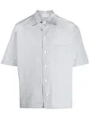 Alexander Mcqueen Logo-print Short-sleeved Shirt In Grau