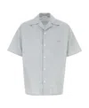 Alexander Mcqueen Logo-print Short-sleeved Shirt In Gray