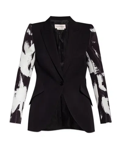 Alexander Mcqueen Logo-print Single-breasted Blazer