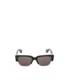 Alexander Mcqueen Logo-print Square-frame Sunglasses In Black