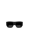 Alexander Mcqueen Logo-print Square-frame Sunglasses In Black