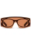 Alexander Mcqueen Logo-print Sunglasses In 黑色
