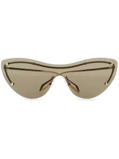 Alexander Mcqueen Gold Metal Spike Studs Sunglasses