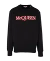 Alexander Mcqueen Spray Effect Logo Sweatshirt In Black