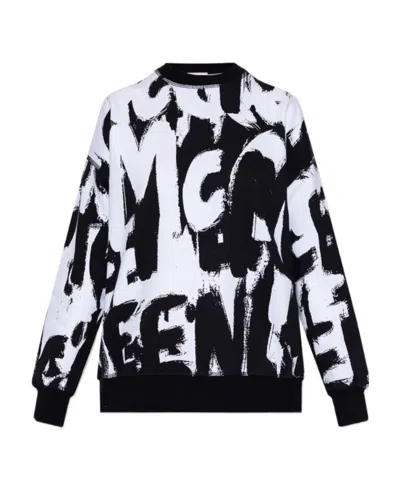 Alexander Mcqueen Logo-print Sweatshirt In Black