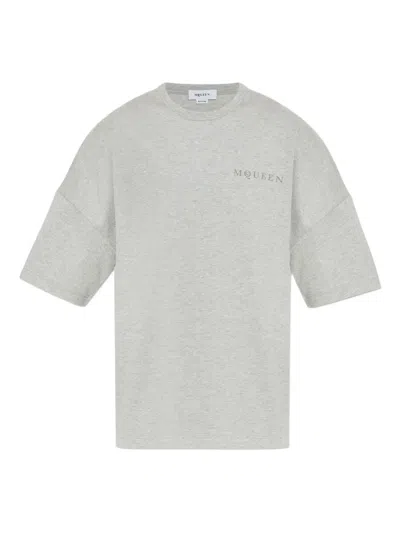 Alexander Mcqueen T-shirt Mcqueen Men Color Grey In White