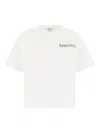 Alexander Mcqueen Timeless Crew Neck T-shirt With Short Sleeves In Neutral