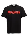 Alexander Mcqueen Graffiti Logo Crewneck T-shirt