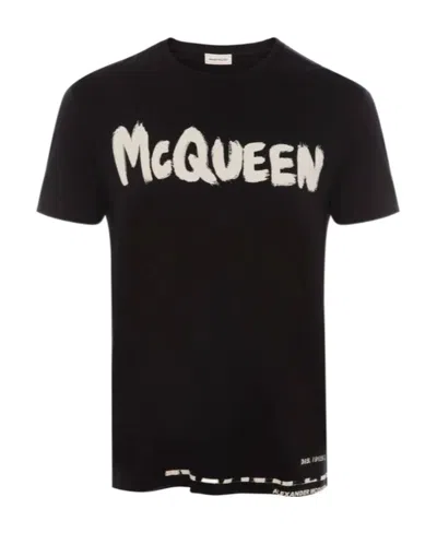 Alexander Mcqueen Logo-print T-shirt In Black