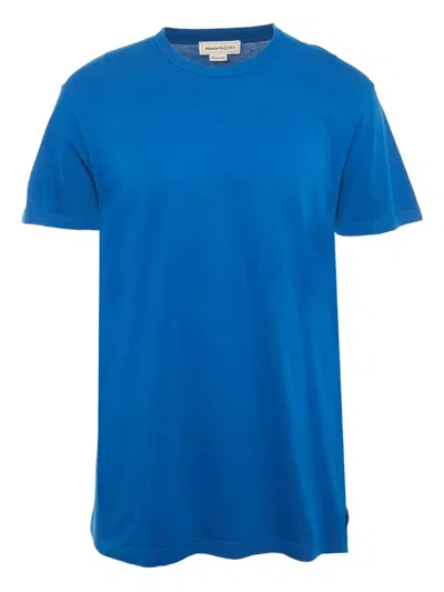 Pre-owned Alexander Mcqueen Logo-print T-shirt In Blue