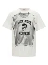 Alexander Mcqueen Printed Compact Cotton T-shirt In White