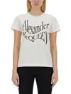 Alexander Mcqueen Alexander Mc Queen Logo Print T Shirt In White