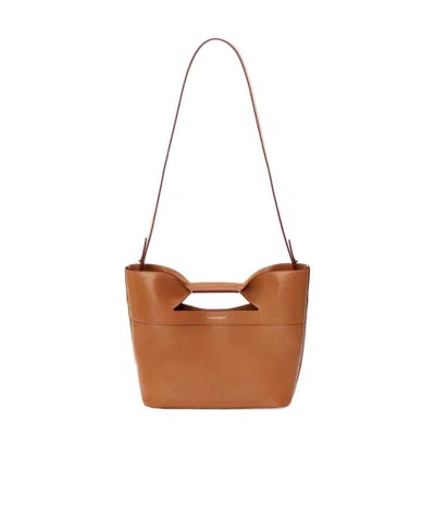 Alexander Mcqueen Logo-print Tote Bag In Brown