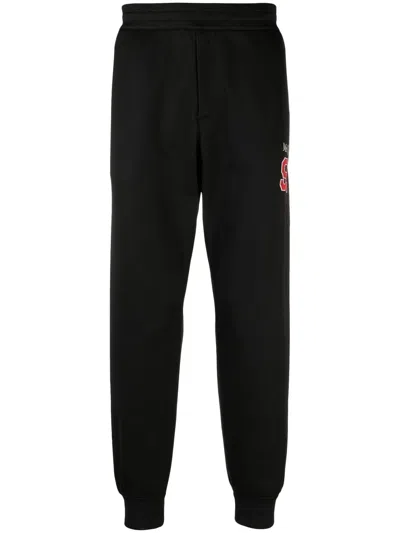 Alexander Mcqueen Logo-print Track Pants In Black