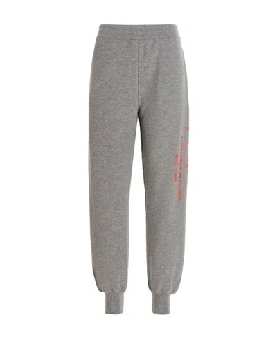 Alexander Mcqueen Logo Print Track Pants In Gray