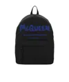 Alexander Mcqueen Metropolitan Graffiti Backpack In Black