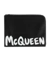 Alexander Mcqueen Logo-printed Zip-around Wallet In Black