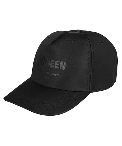 Alexander Mcqueen Logo-printed Cap In Black