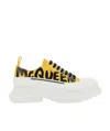Alexander Mcqueen Yellow Leather Tread Slick Sneakers In Yellow
