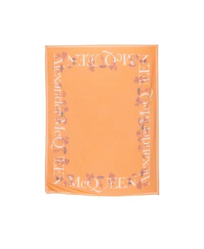 ALEXANDER MCQUEEN ALEXANDER MCQUEEN LOGO PRINTED SCARF