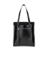 Alexander Mcqueen Glossy Finish Shopping Bag With Dual Handles In Black