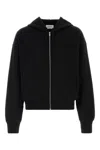Alexander Mcqueen Zip-up Cotton Hoodie In Black