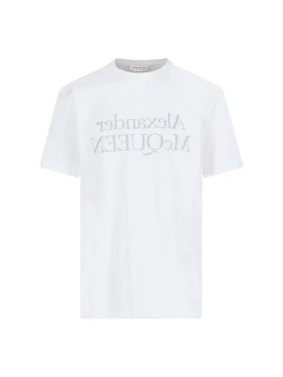 Alexander Mcqueen Crewneck Regular Fit Short Sleeves T-shirt In White