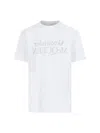Alexander Mcqueen Alexander Mc Queen Reflected Logo T Shirt In White Silver