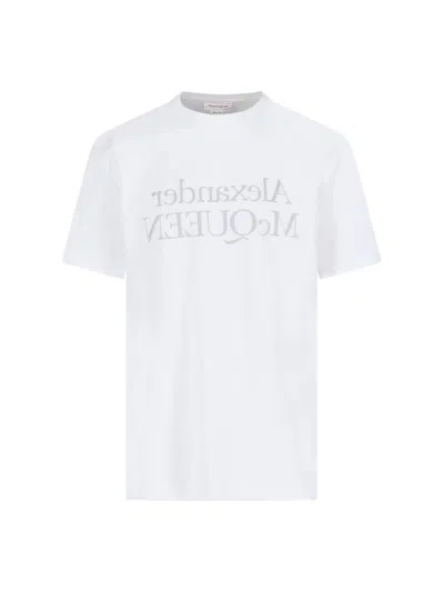 ALEXANDER MCQUEEN REFLECTIVE LOGO PRINTED T-SHIRT