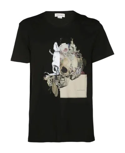 Alexander Mcqueen Logo Short-sleeved T-shirt In Black