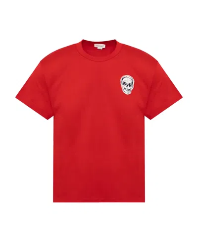Alexander Mcqueen Logo Short-sleeved T-shirt In Red
