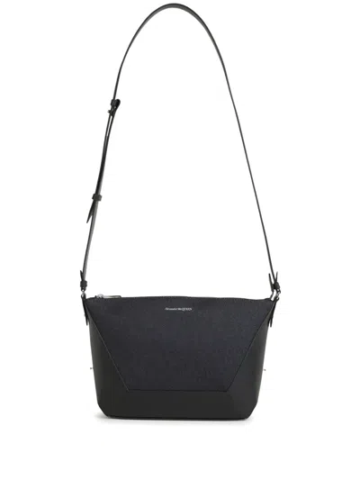 Alexander Mcqueen Logo Shoulder Bag In Blue