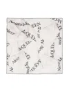 Alexander Mcqueen Alexander Mc Queen Logo Silk Scarf In White