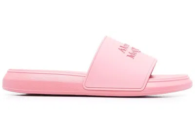 Pre-owned Alexander Mcqueen Logo Slides Pastel (women's) Sneakers In Pink