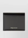 Alexander Mcqueen Calfskin Wallet With Embossed Logo In Black