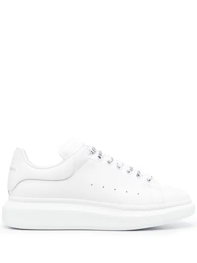 Alexander Mcqueen Oversized Leather Sneakers In White