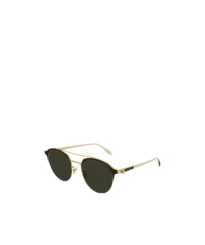 Alexander Mcqueen Logo Sunglasses In Black