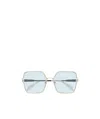 Alexander Mcqueen Logo Sunglasses In Blue