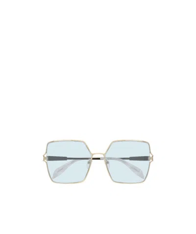 Alexander Mcqueen Logo Sunglasses In Blue