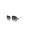 Alexander Mcqueen Logo Sunglasses In Brown